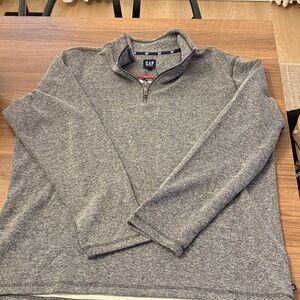 GAP Men's Zip-Up Gray Sweater